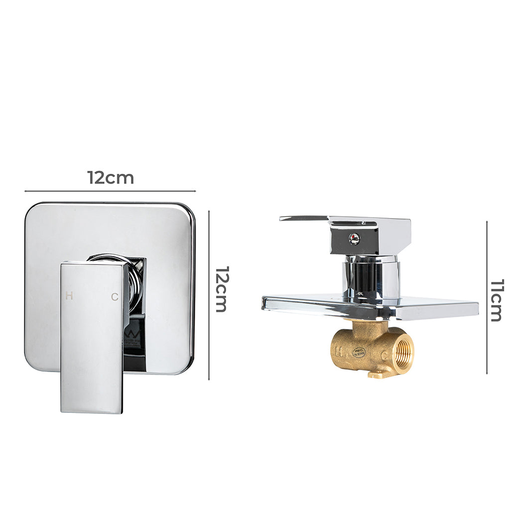Dutxa Brass Shower Mixer Tap Cold Hot Charcoal-1954802751632445441