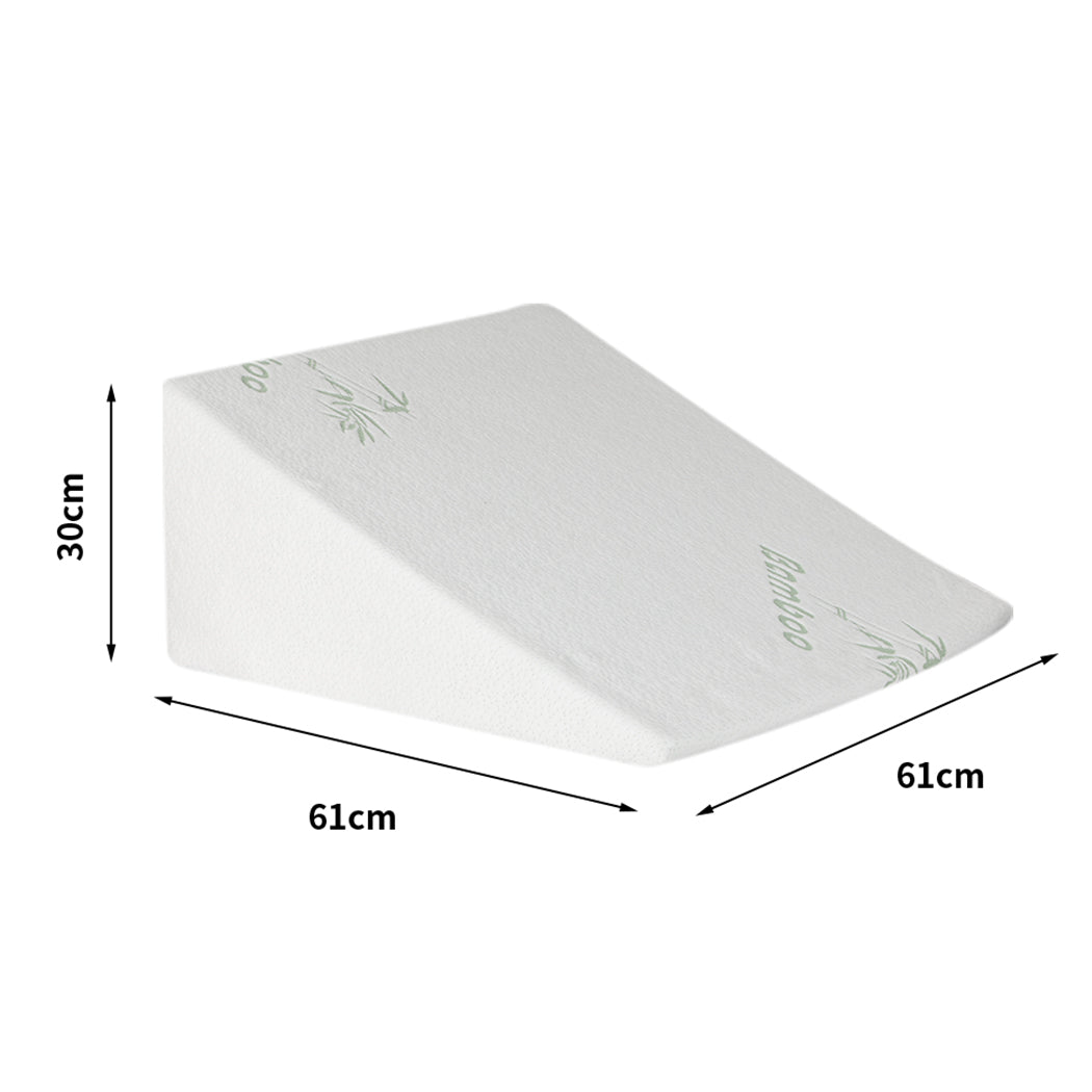 DreamZ Bedding Wedge Pillow Memory Foam White 30-1954802700248027138