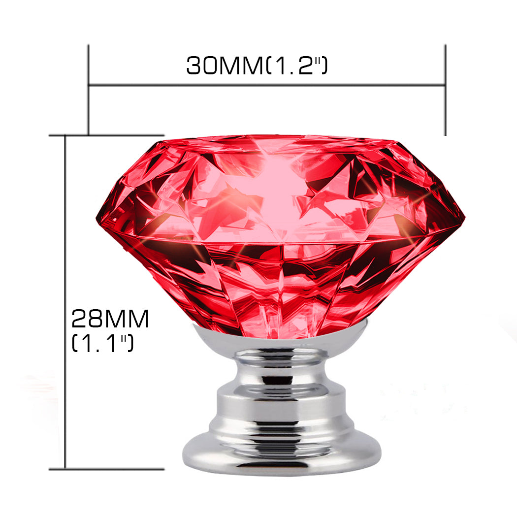 10 Pcs 30mm Clear Diamond Shape Glass Transparent-1910113024153358338