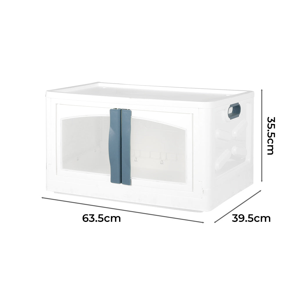 Storage Containers Lid Stackable 85L Blue-1954802601396670466