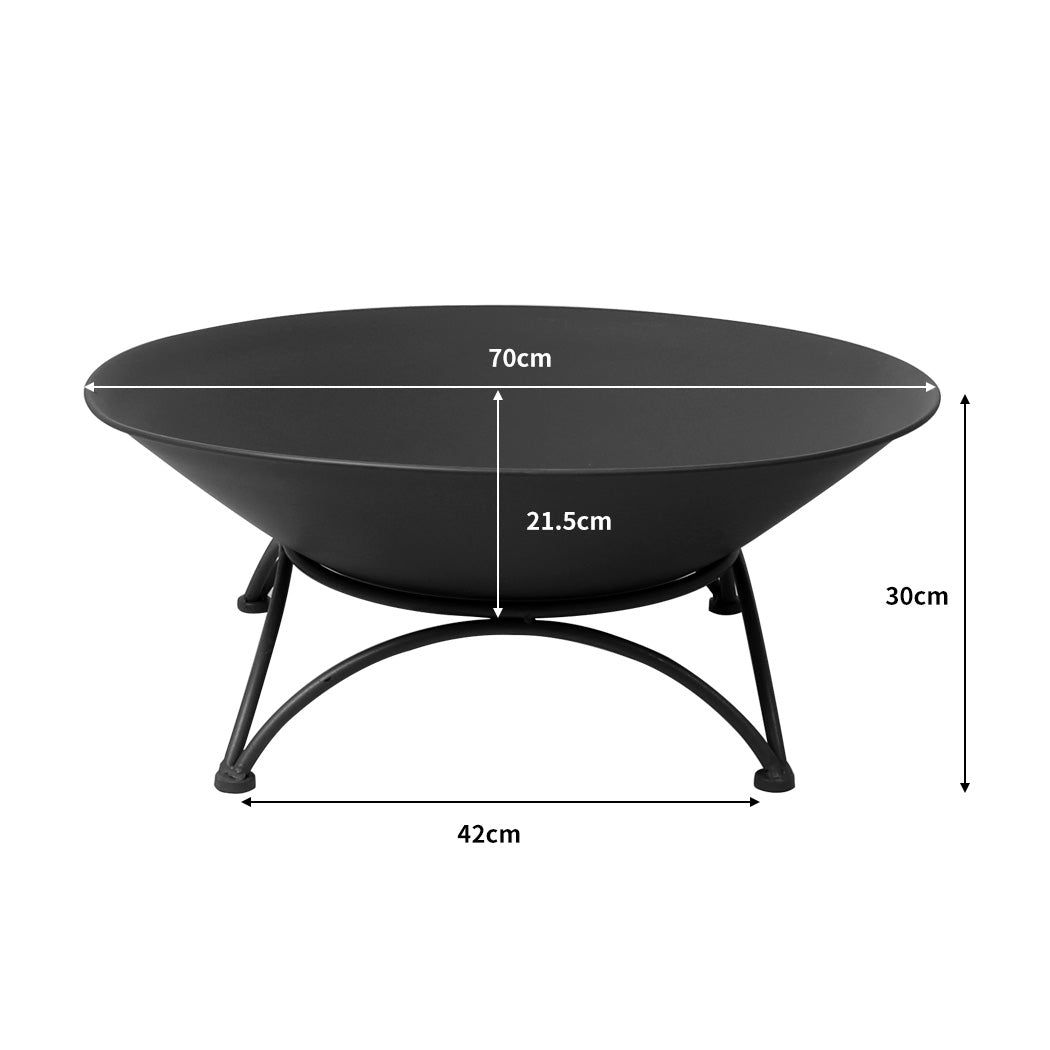 Moyasu 2IN1 Fire Pit Bowl Firepit Garden Black-1910112944331558914