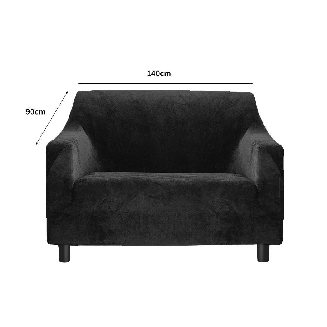 Marlow Sofa Covers 1 Seater High Stretch Black-1954802700419993602