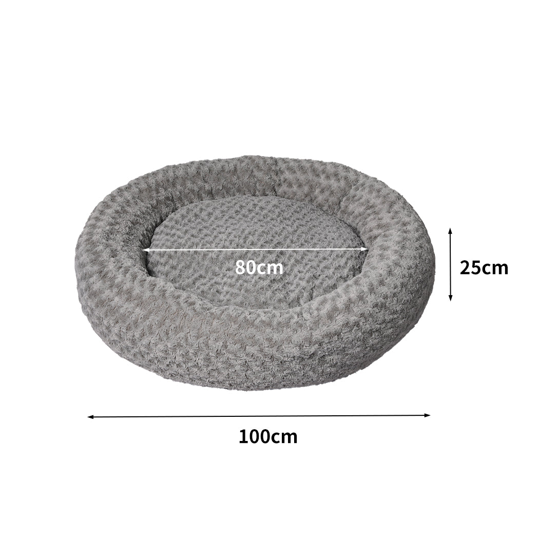 PaWz Calming Dog Bed Warm Soft Plush XL Grey X-Large-1910112468248694786