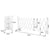 Garden Security Fence Gate Expandable White-1910113189320855553