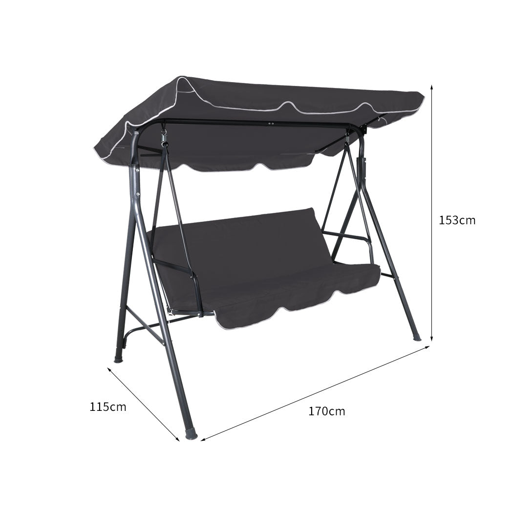 Levede Swing Chair Hammock Outdoor Furniture Grey-1919892868319809538