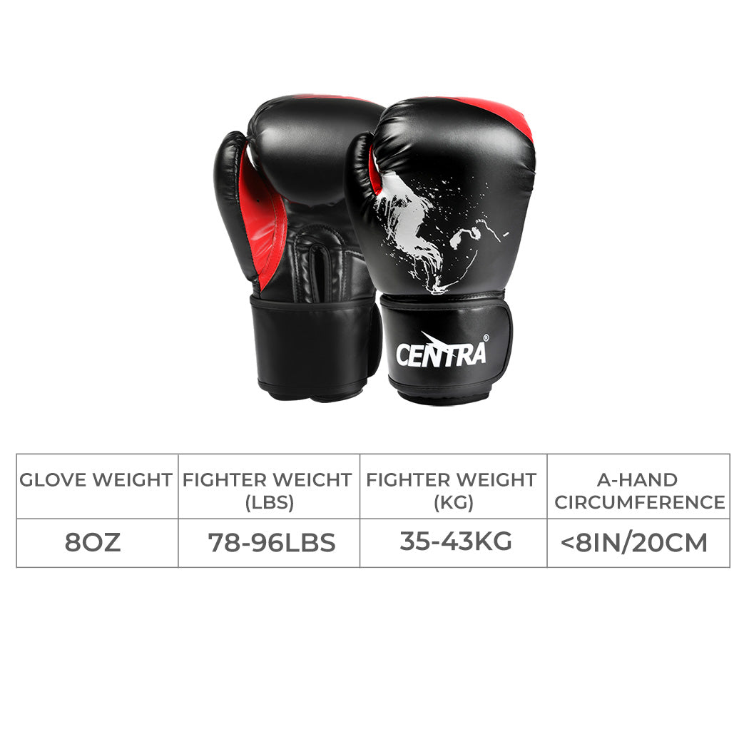 Centra Boxing Gloves PU Leather MMA Training Mitts Fight Punch Bag Sparring 8OZ-1910112186022367234