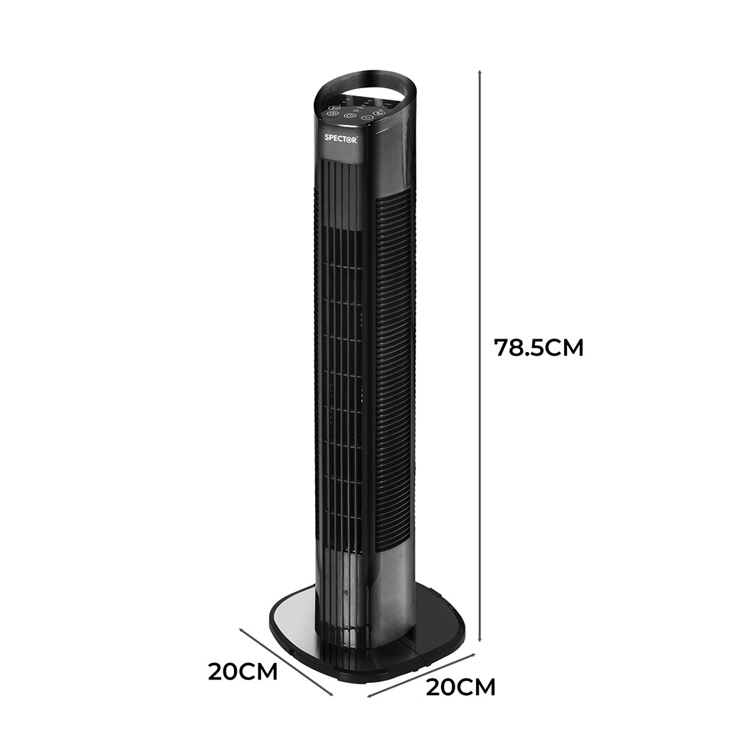 Spector 50W Tower Fan Bladeless Fan Black-1919892879698956290