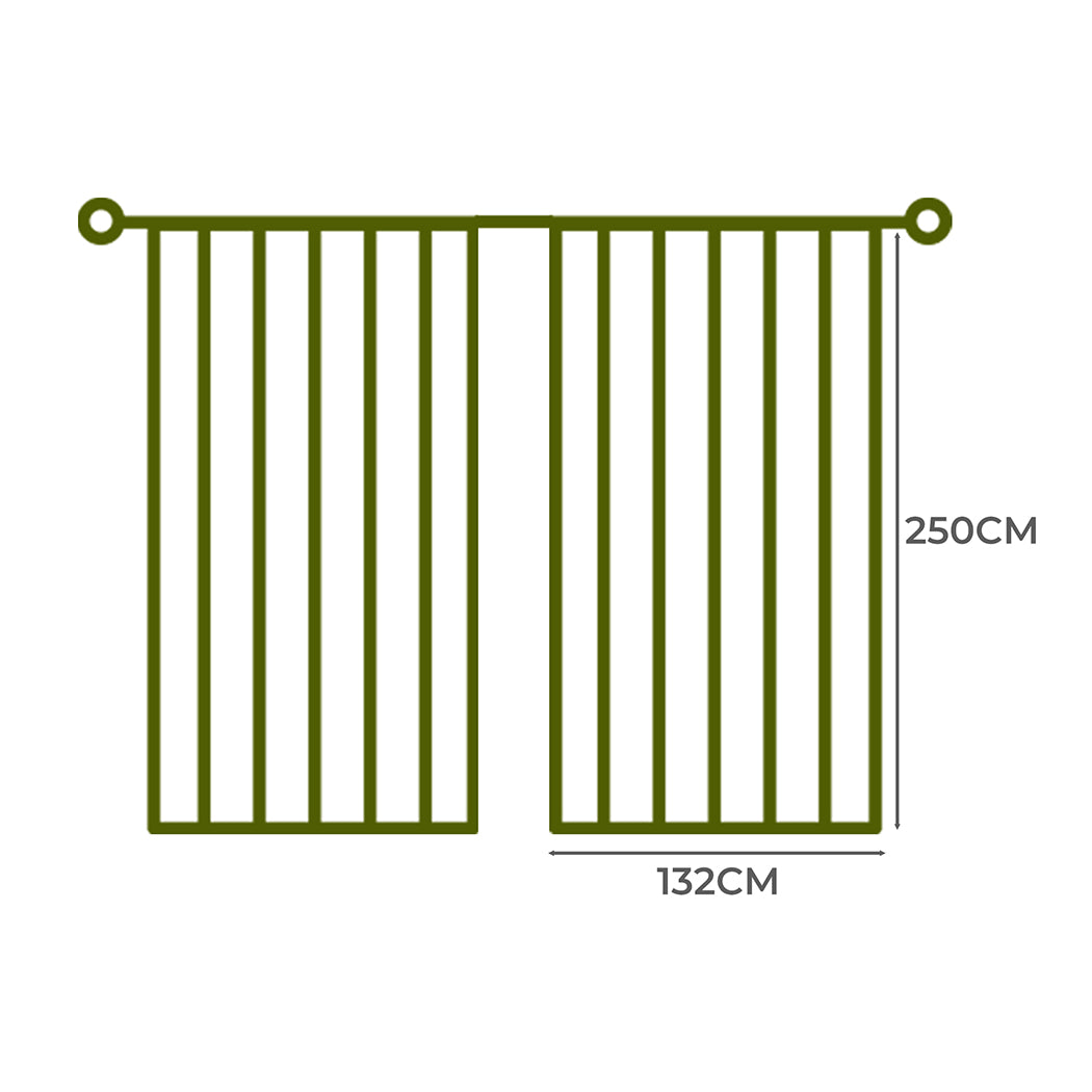 Marlow 2XBlockout Curtains Chenille 132x250 Green-1954802975734108162