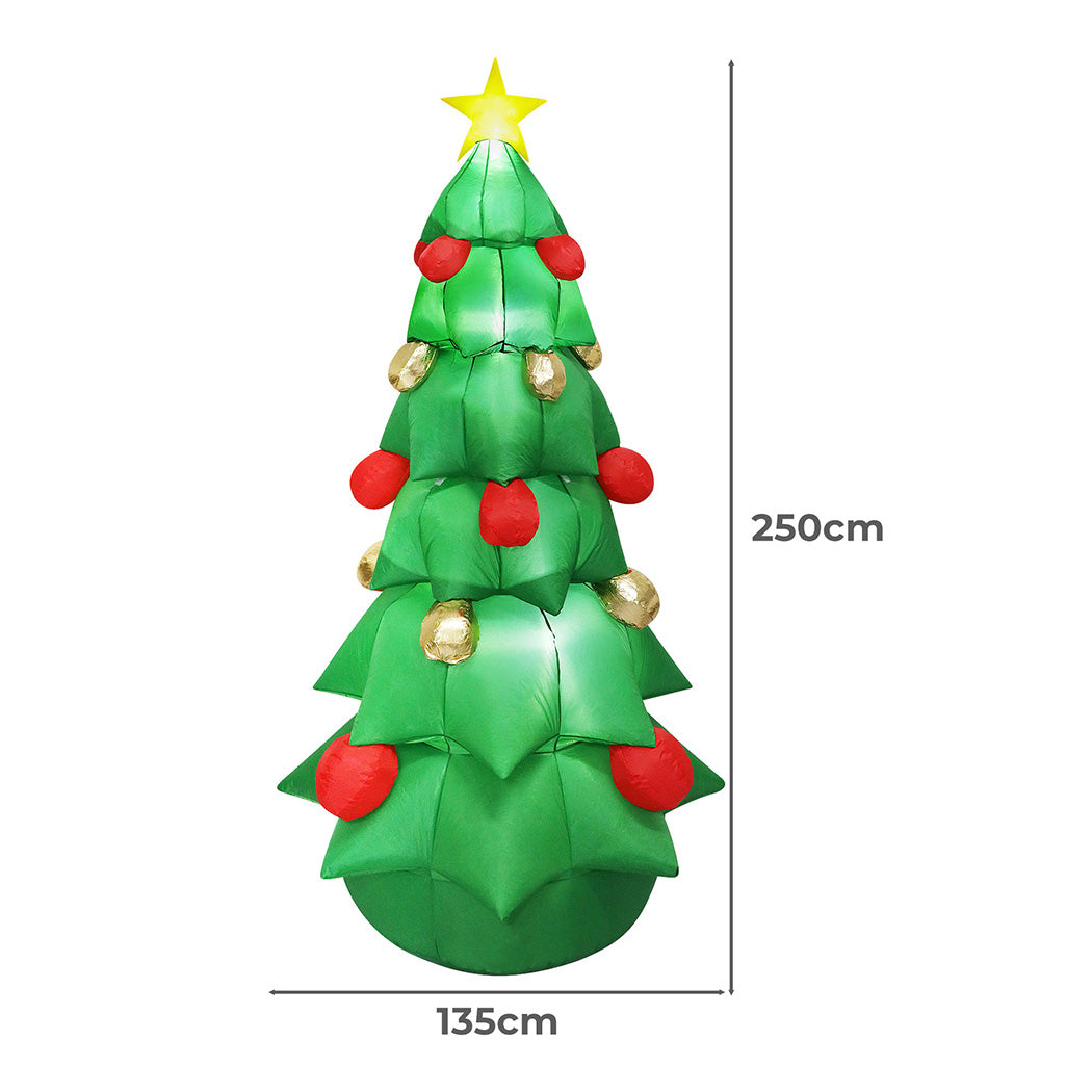 Santaco 2.5M Inflatable Christmas with Led Lights-1973194173226029058