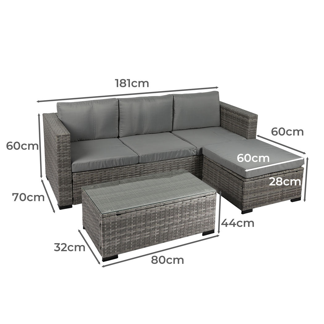 Levede 5pcs Outdoor Sofa Set Patio Furniture-1954802883123875842