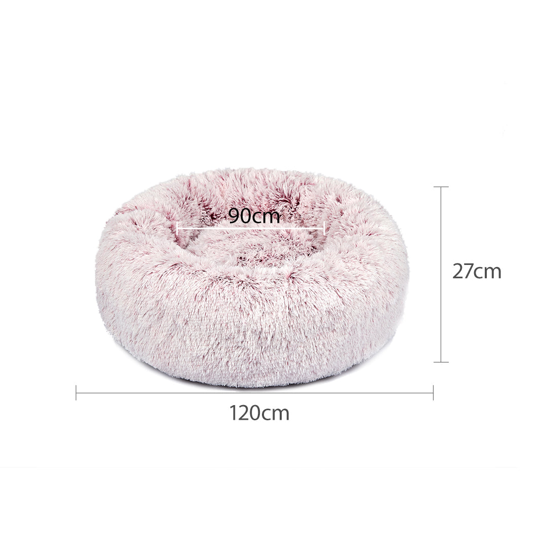 PaWz Pet Bed Cat Dog Donut Nest Calming XXL Pink XX-Large-1954802521981718529