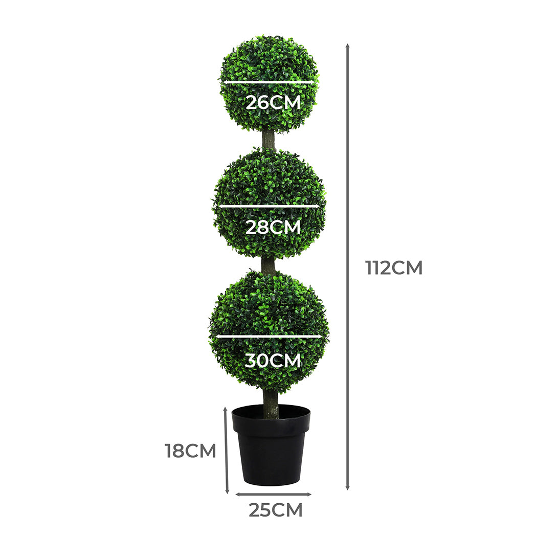Lambu Artificial Triple Ball Boxwood Trees-1954802441748877314