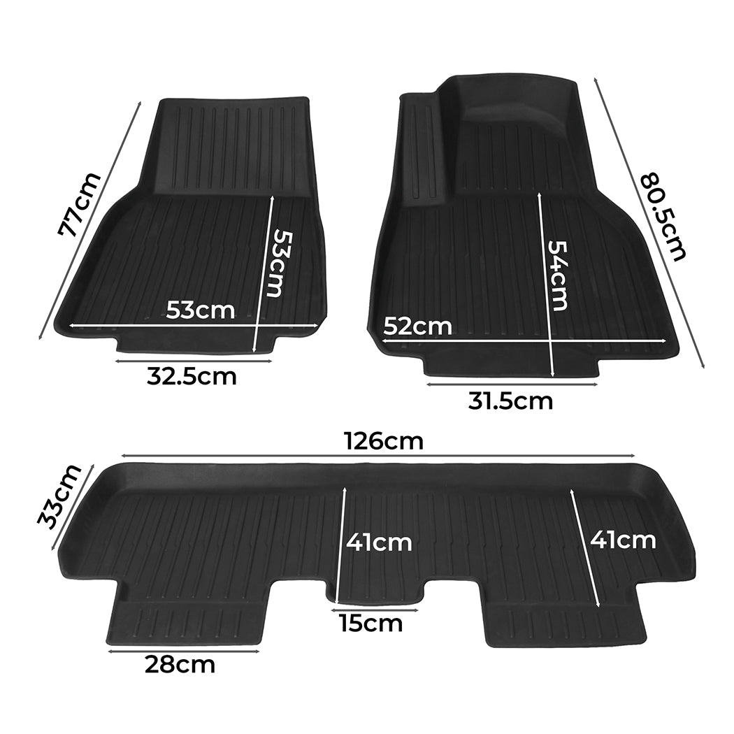Tesla Model Y Floor Mats 3D Car Carpets-1910113259957129218