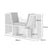 Levede Kids Bookcase Toys Box Shelf White-1954802614847803394