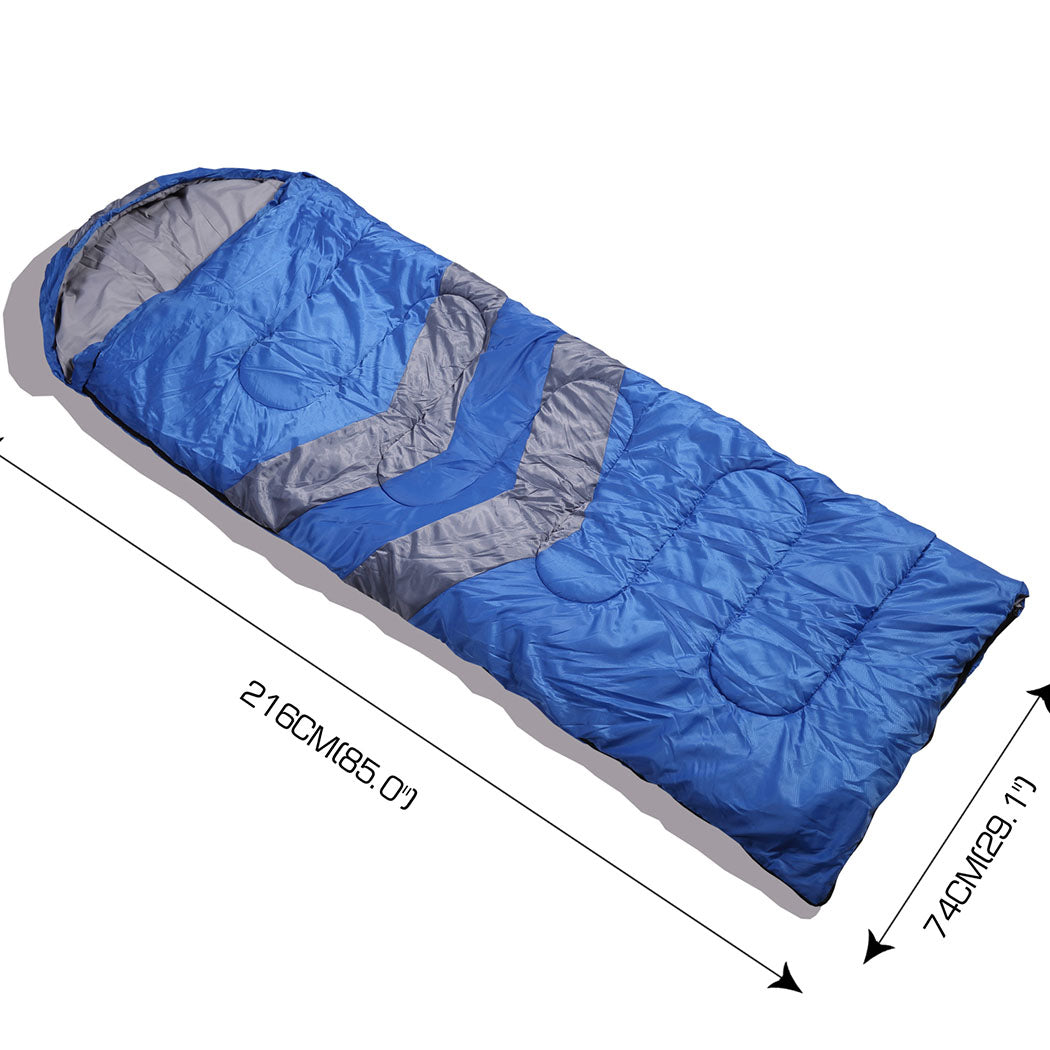 Mountview Single Sleeping Bag Bags Outdoor Blue-1954802651426328578