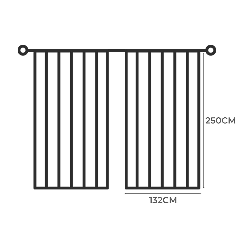 Marlow 2XBlockout Curtains Chenille 132x250 Dark grey-1954802975549558786