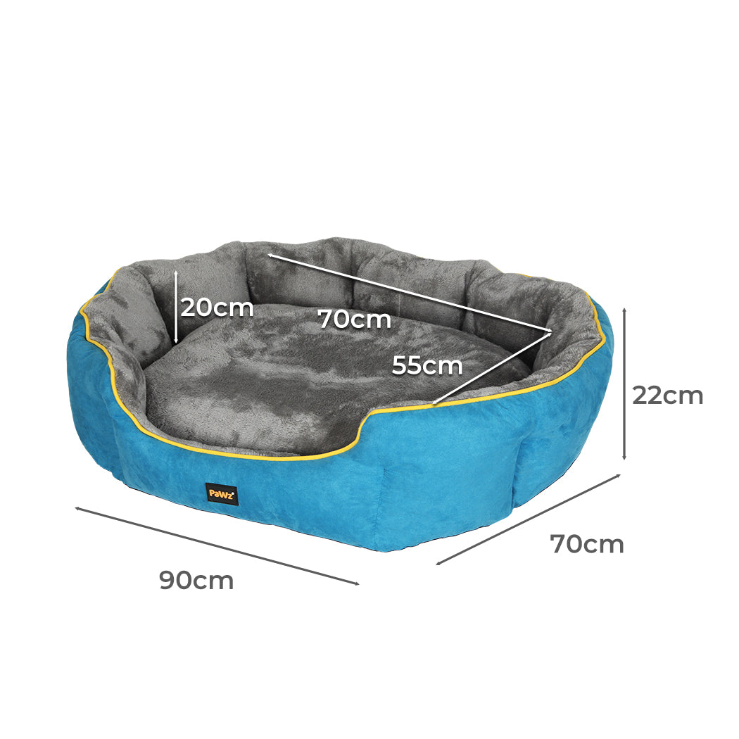PaWz Electric Pet Heater Bed Heated L Blue Large-1954802542928072705