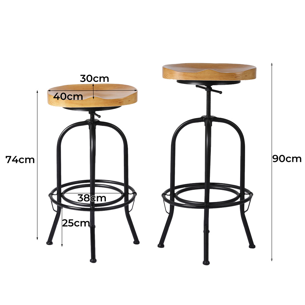 Levede 1xIndustrial Bar Stool Kitchen-1919892920907993090