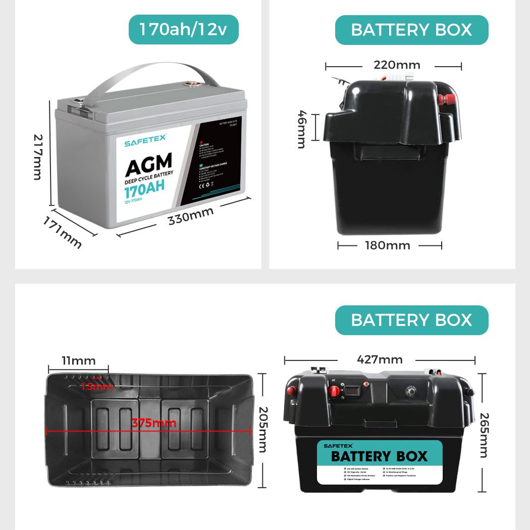 12V 170Ah AGM Battery Outdoor Rv Marine-1910113183742431233