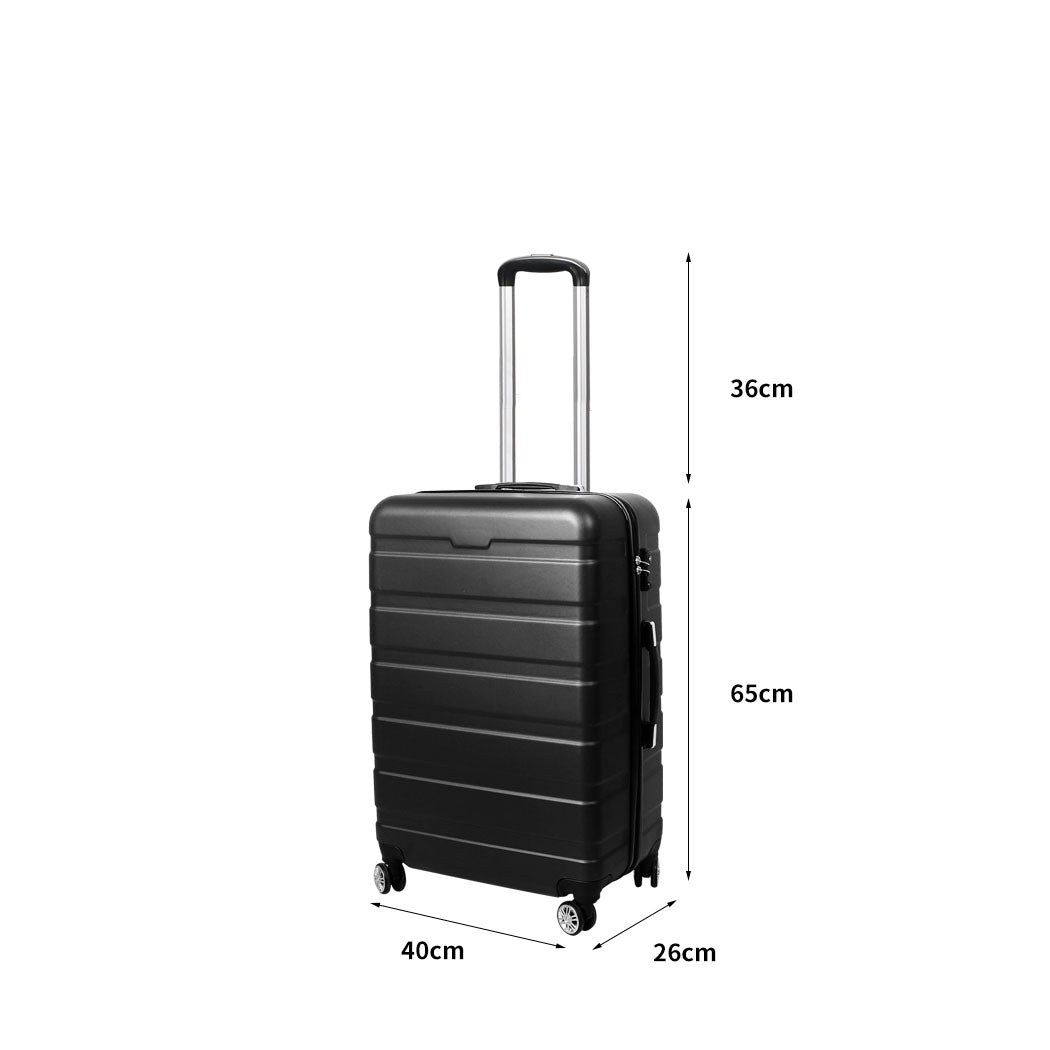 Slimbridge 24" Luggage Case Suitcase Black 24 inch-1954802813636841474