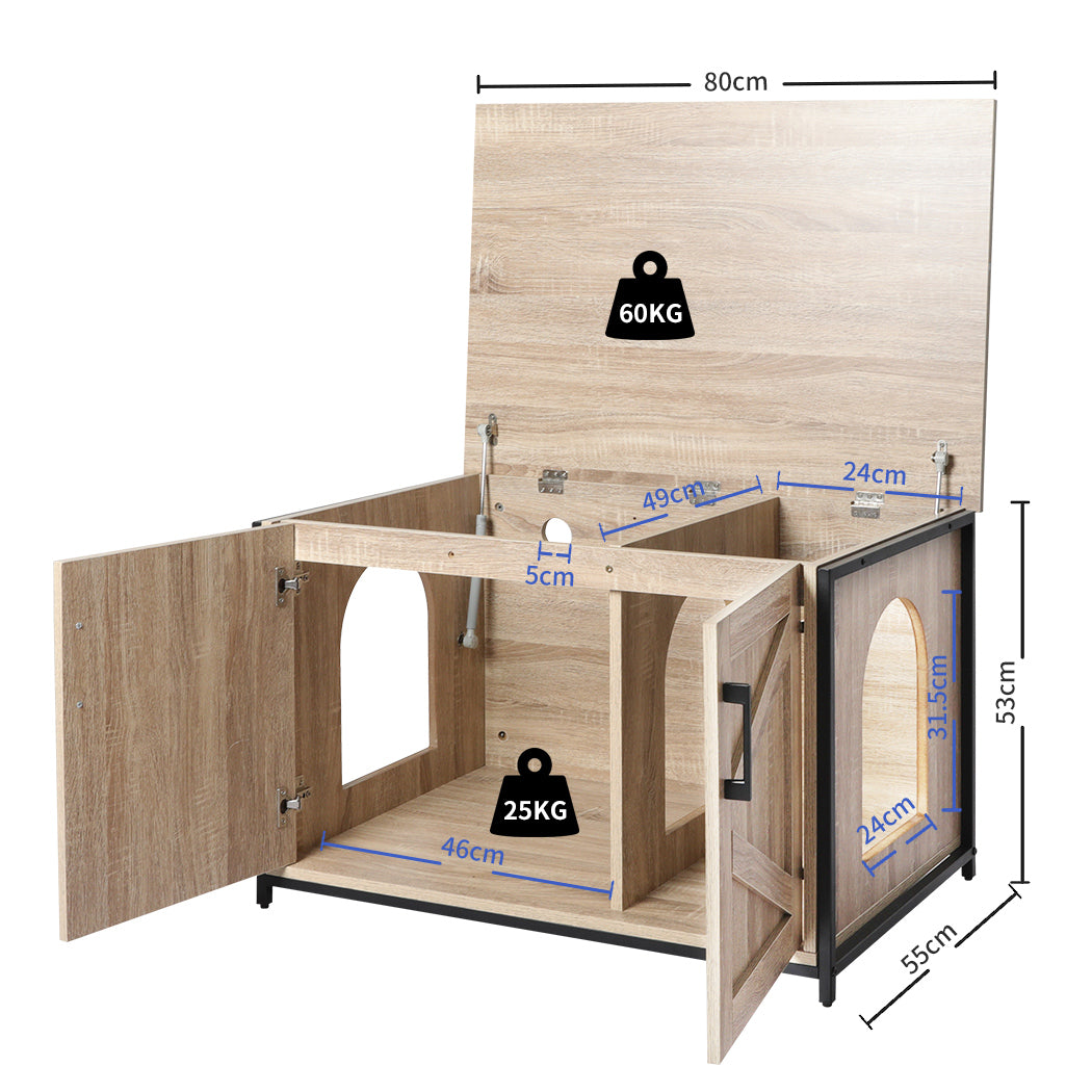 PaWz Enclosed Cat Litter Cabinet Box-1954802549446021122