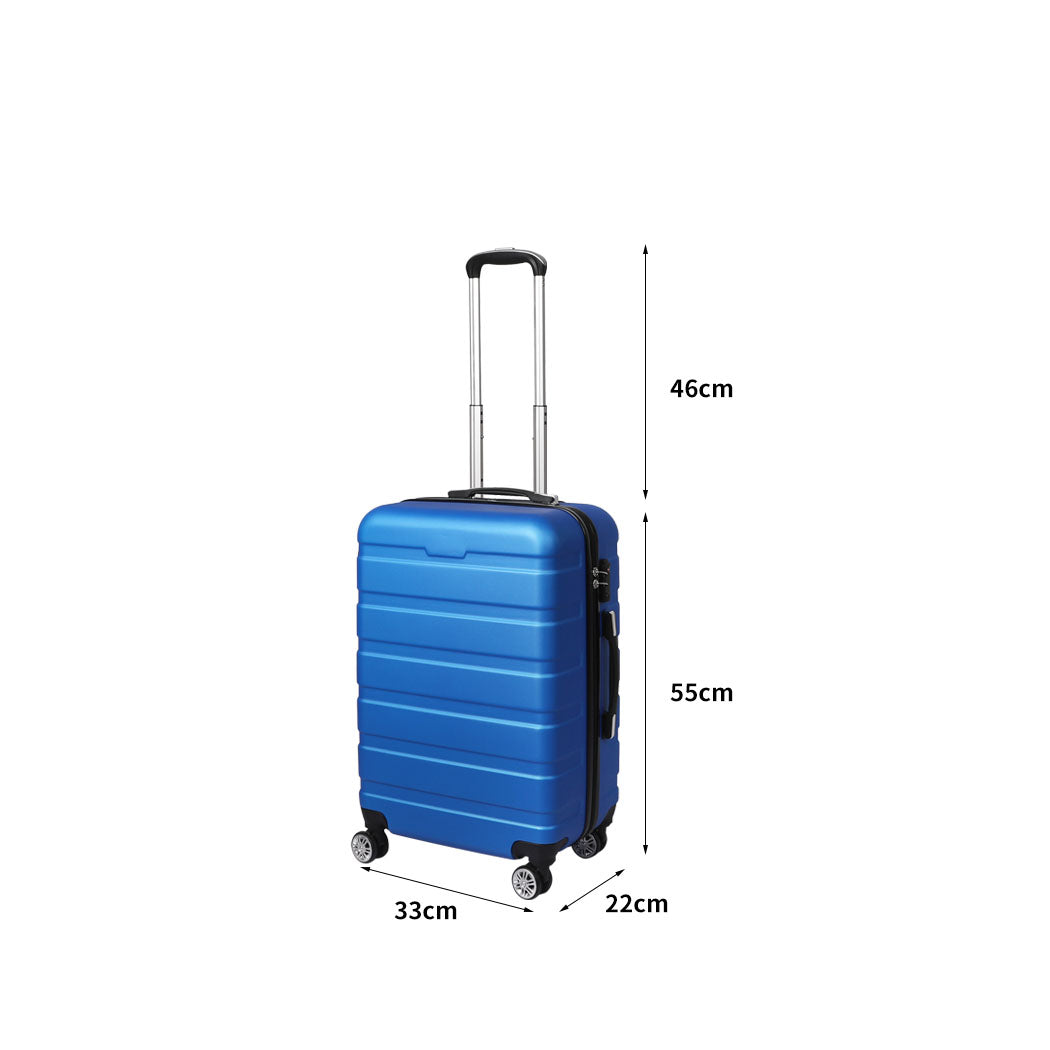 Slimbridge 20" Carry On Luggage Case Blue 20 inch-1954802812147863554