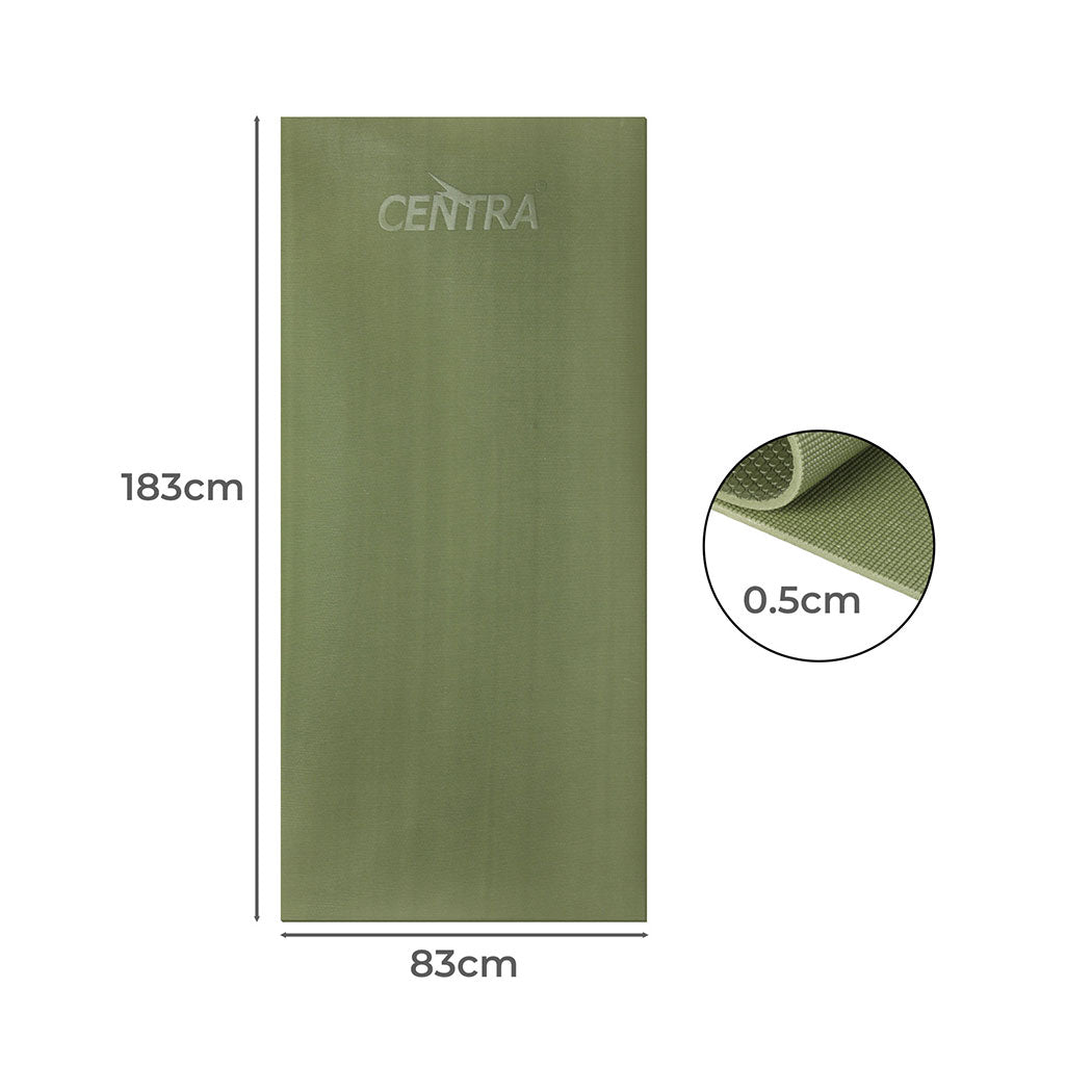 Centra Yoga Mat Non Slip 5mm Exercise Green-1910112331443081217