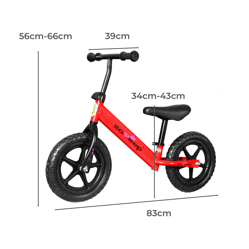 BoPeep Kids Balance Bike Ride On Toys Red-1954802781579776002