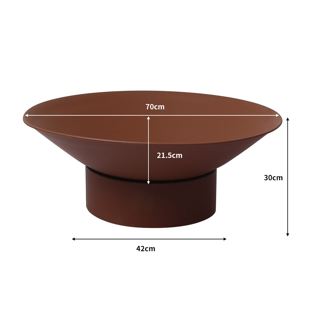 2 IN 1 Steel Fire Pit Firepit Pits Bowl Rust-1910112944486748162