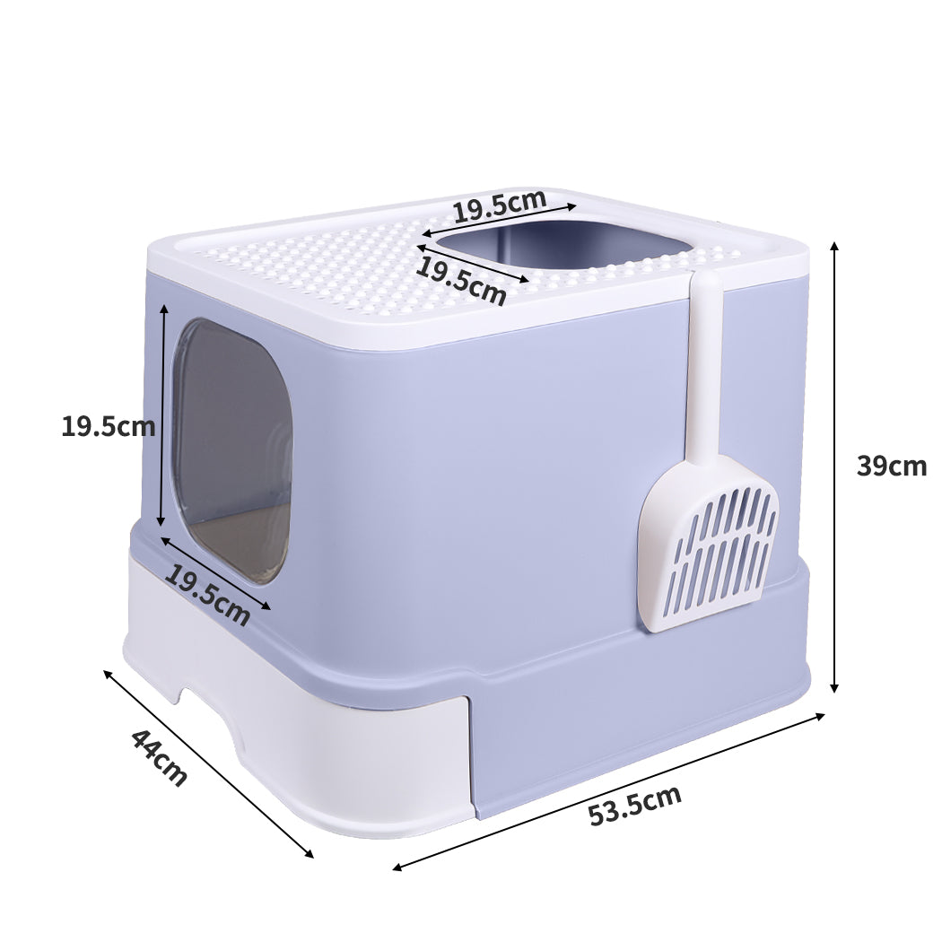 PaWz Cat Litter Box Fully Enclosed Toilet Purple-1954802512628420609