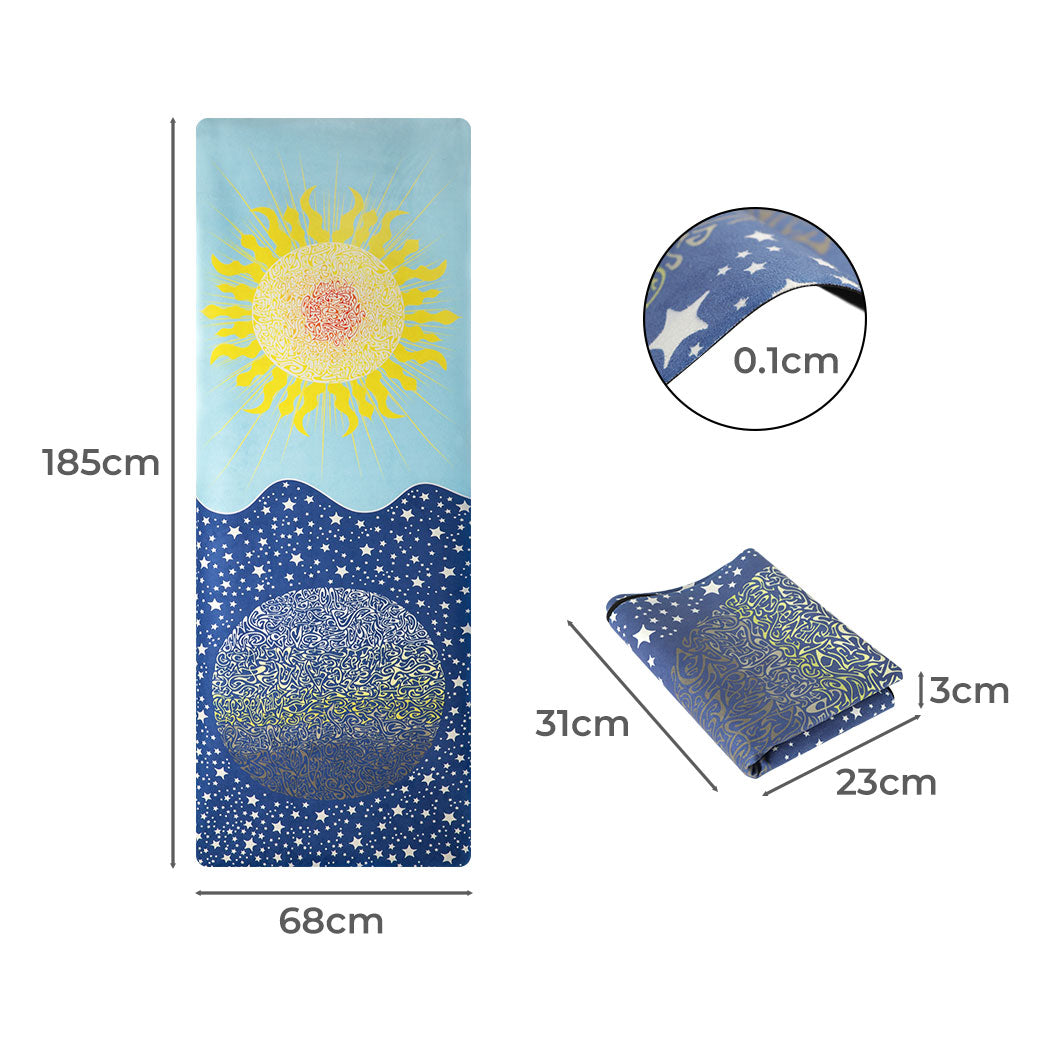 Centra Yoga Mat Foldable Non-Slip Exercise Blue-1910112331136897025