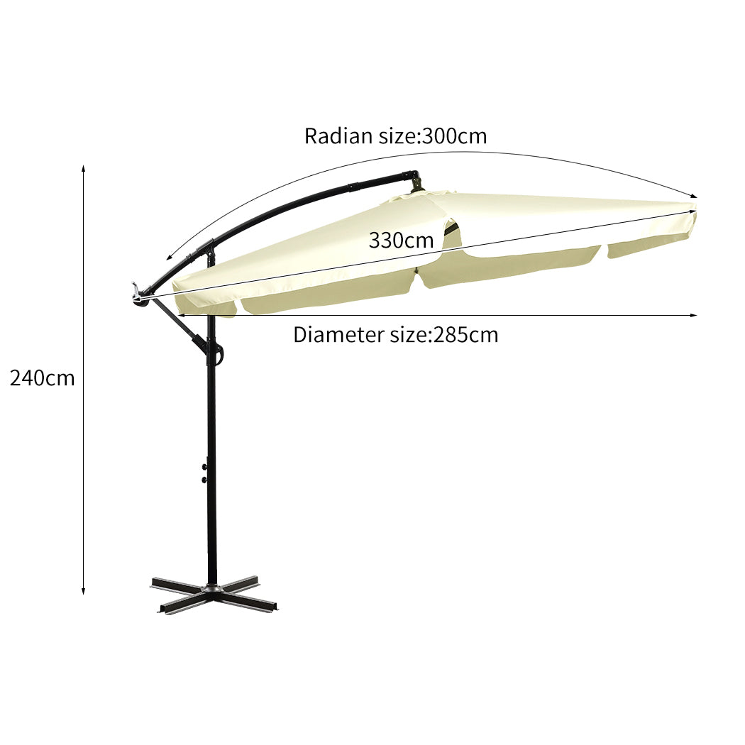 Mountview 3M Outdoor Umbrella Beach Beige Without Base-1910112909254594561