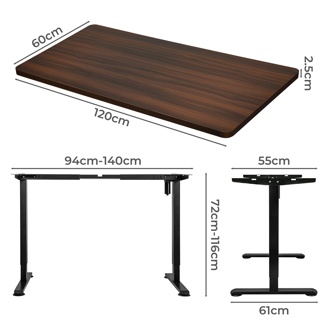 Levede Motorised Standing Desk Height 120cm Walnut 800x 1.5MM-1954803017828143106