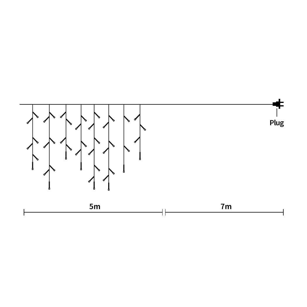 LED Curtain Fairy String Lights Wedding Warm White 300 LED-1954803087713636354