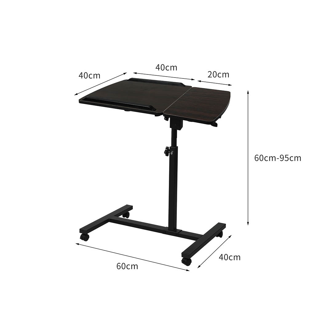 Levede Mobile Laptop Desk Adjustable Oak-1919892937286750210