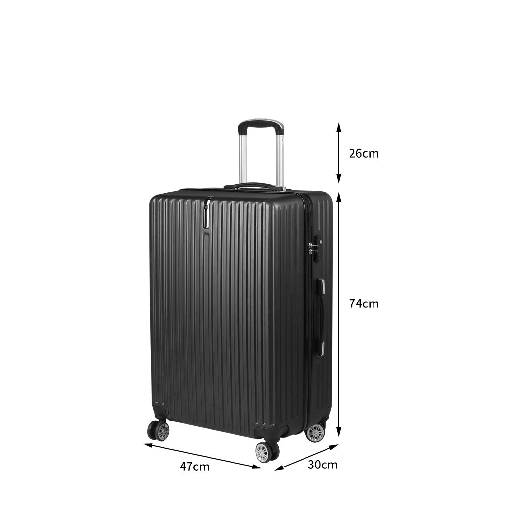 Slimbridge 28" Inch Luggage Suitcase Black 28 inch-1954802810906349570