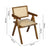 Levede 1x Walnut Wicker Armchair Dining Chair-1910113298267901953