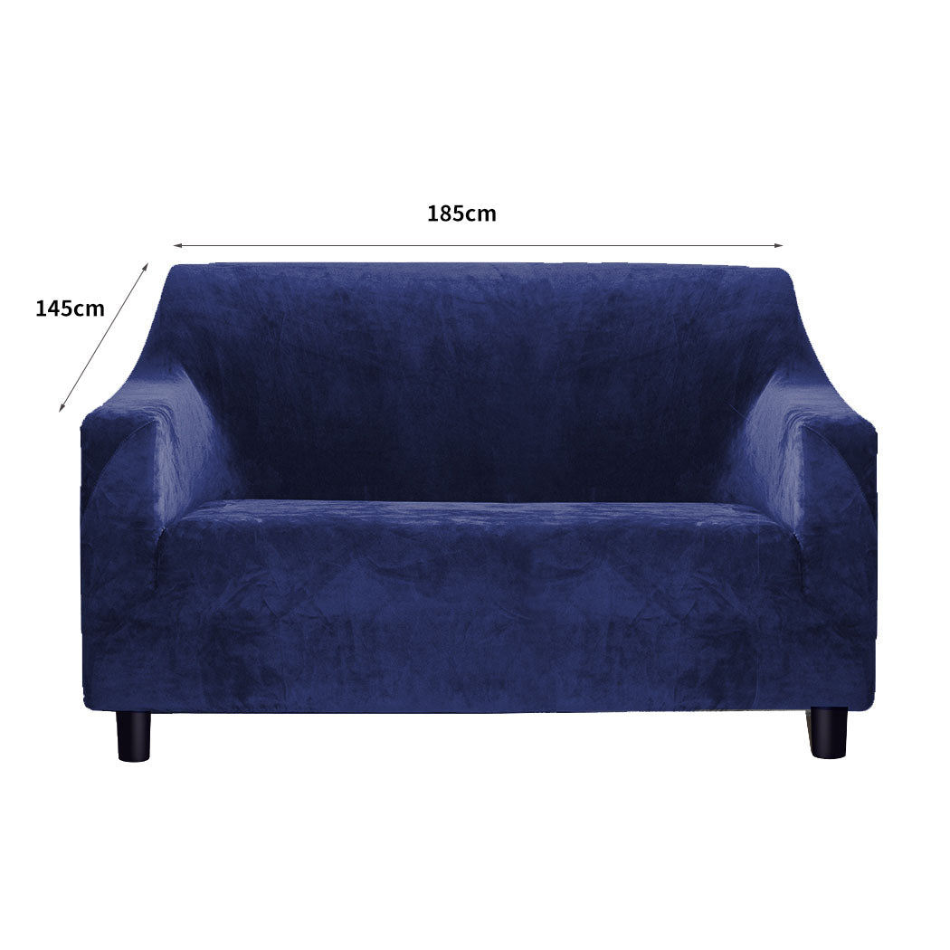 Marlow Sofa Covers 2 Seater High Stretch Navy-1954802700965253122