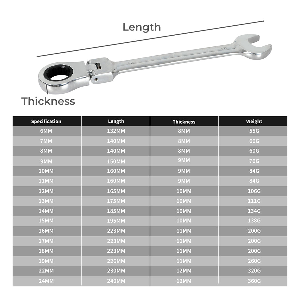 Traderight 16 PCS Ratchet Spanner Set-1919892899940667394