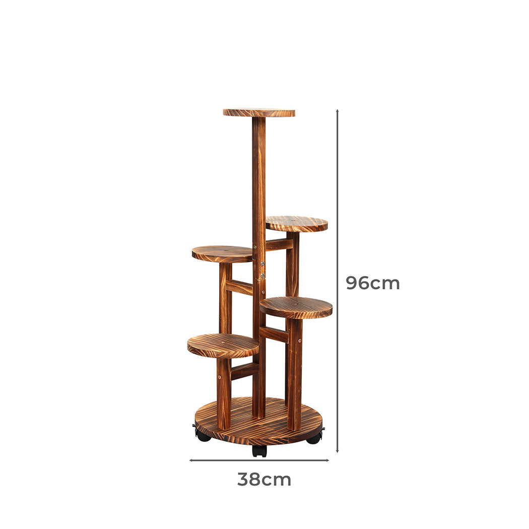 Levede 4-Tier Plant Stand Wood Wooden-1910112311415279618