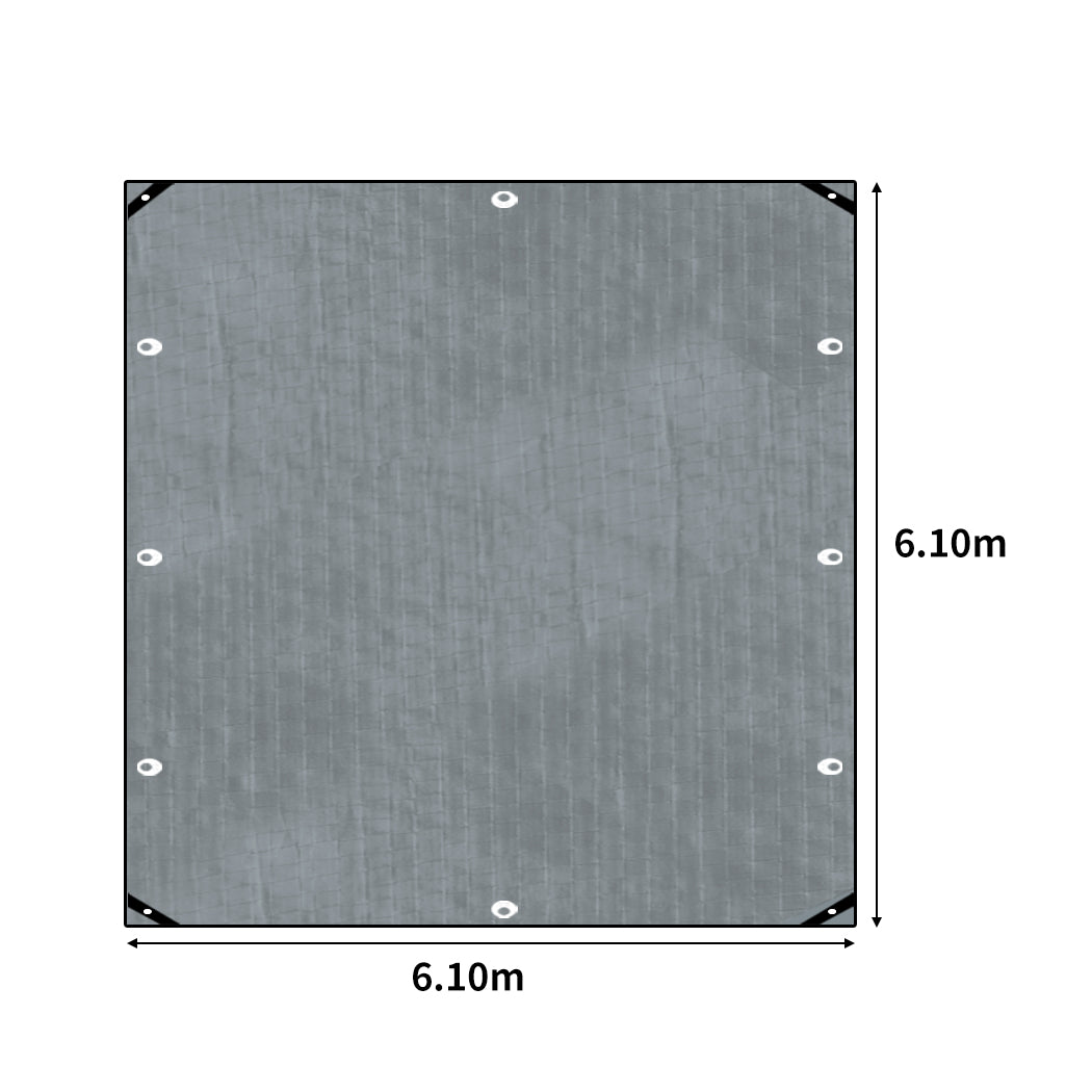 Manan Tarp Tarpaulin 200GSM Camping 6.1x6.1m-1910112315374702594