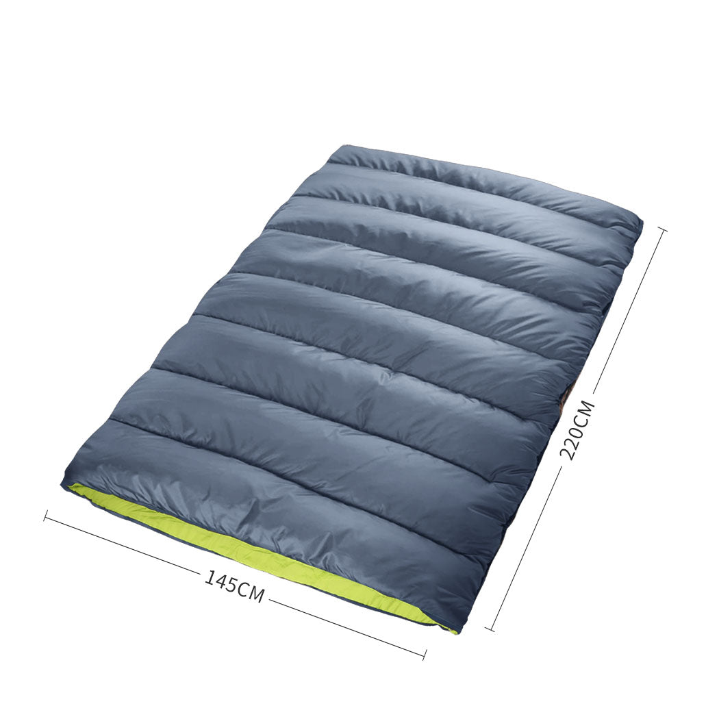 Mountview Double Sleeping Bag Bags Outdoor Grey-1954802649656332290