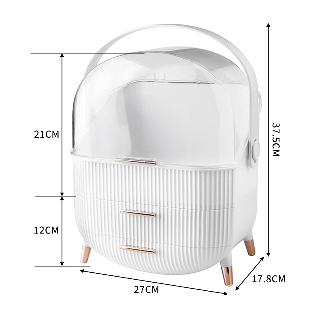 Makeup Organizer Case Drawer Portable White-1954803003059998721