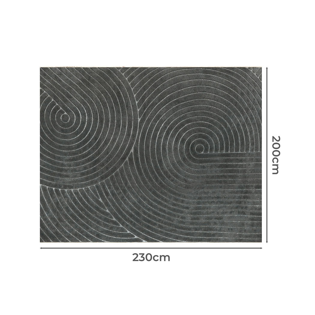 Marlow Floor Rug Soft Polyester Carpet Non Slip Plush Shaggy Rugs Geometric-1954802391559835649