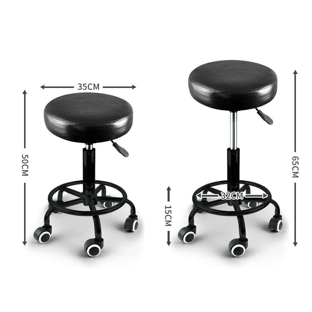 Levede 4x Salon Stool Swivel Bar Stools-1973193577974599682