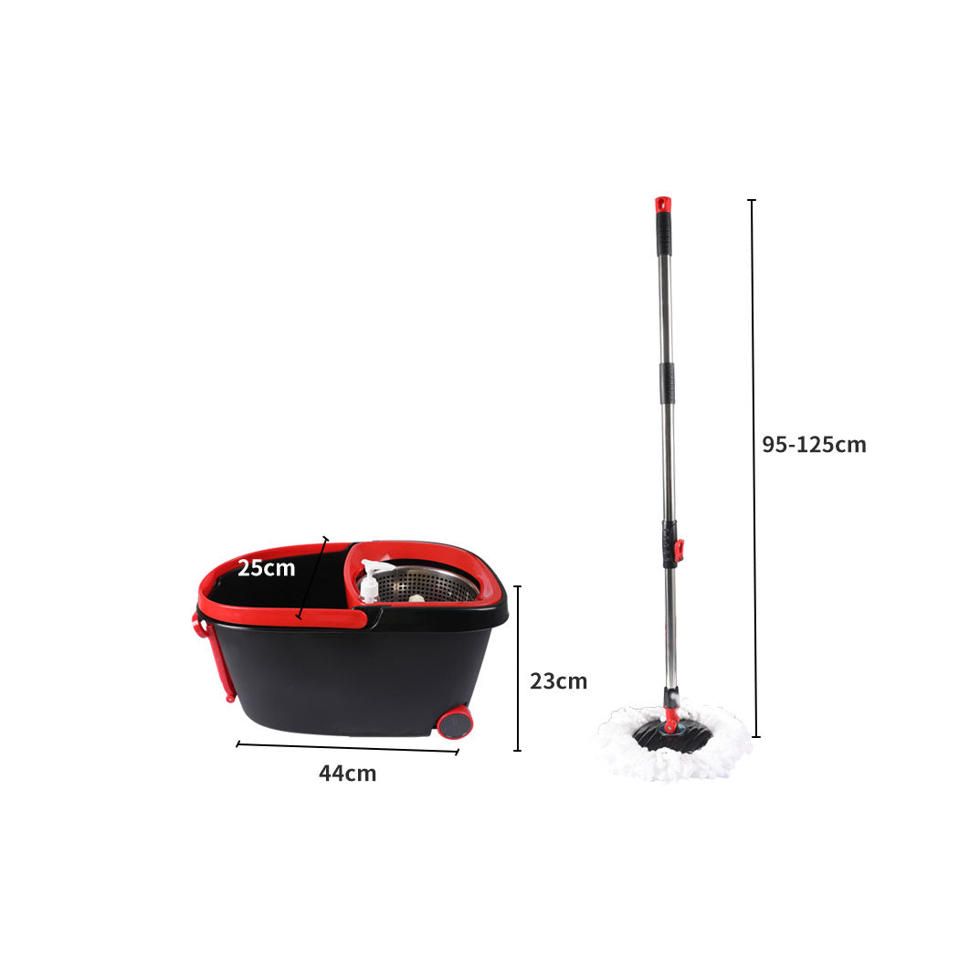 Cleanflo Spin Mop Bucket Set 360? Degree Black-1954802719583768578