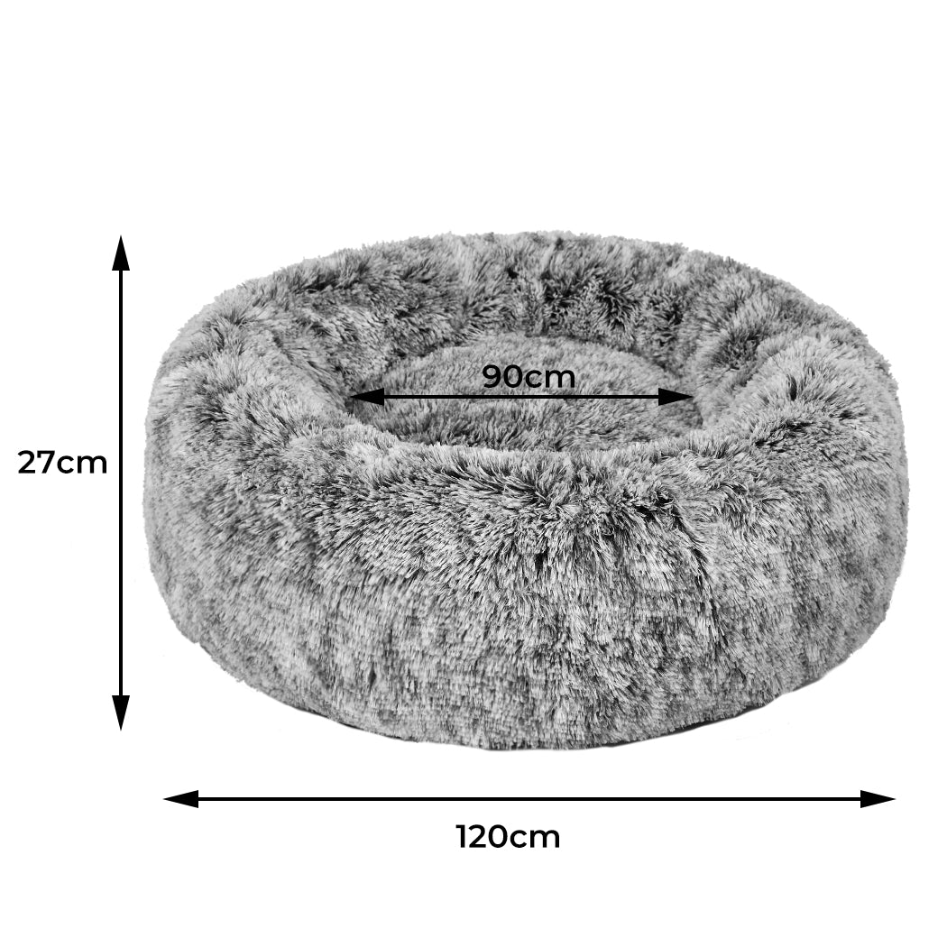 PaWz Pet Bed Cat Dog Donut Nest Calming XXL Charcoal XX-Large-1910112961184272386