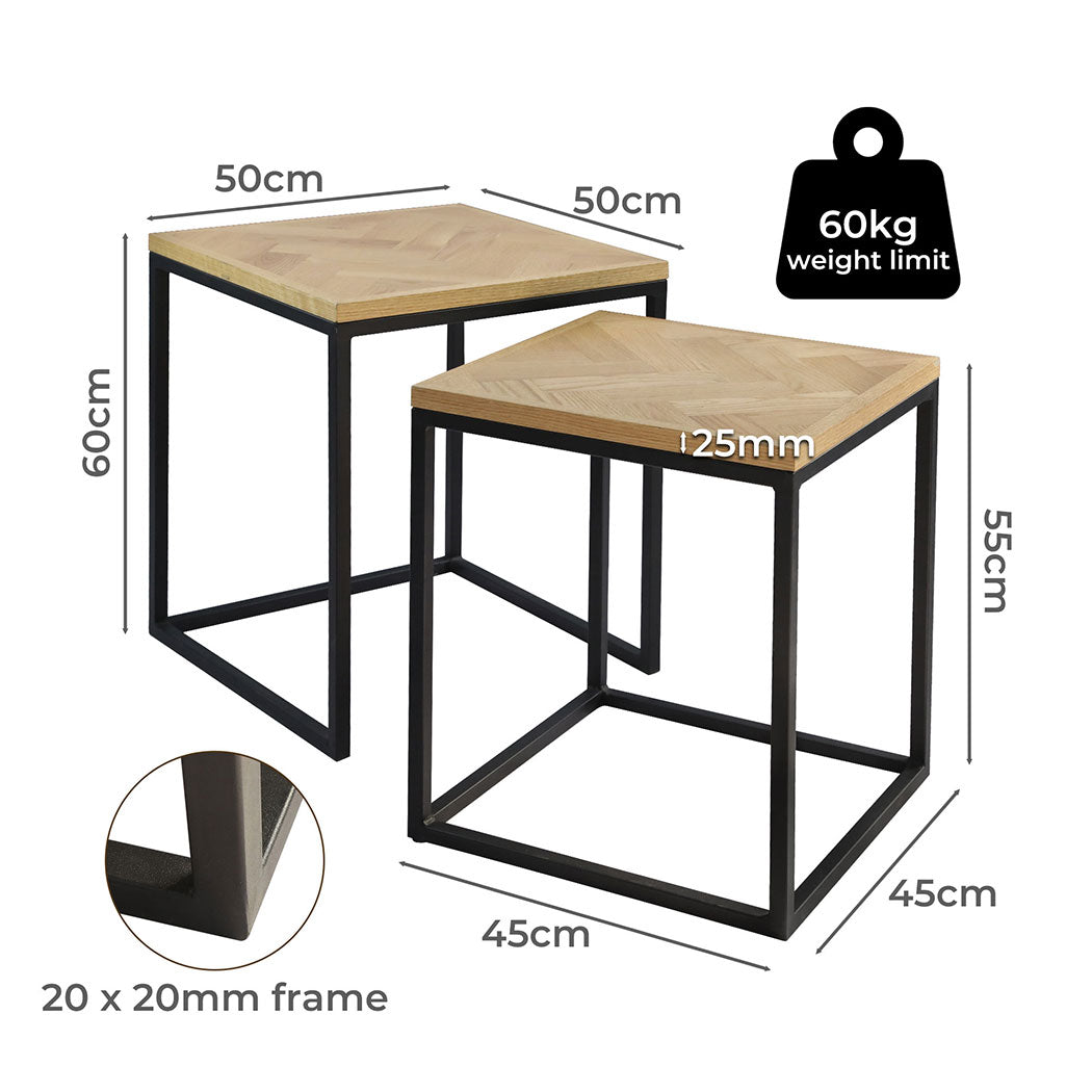 Levede 2PCS Nesting Coffee Tables-1954802379090169857