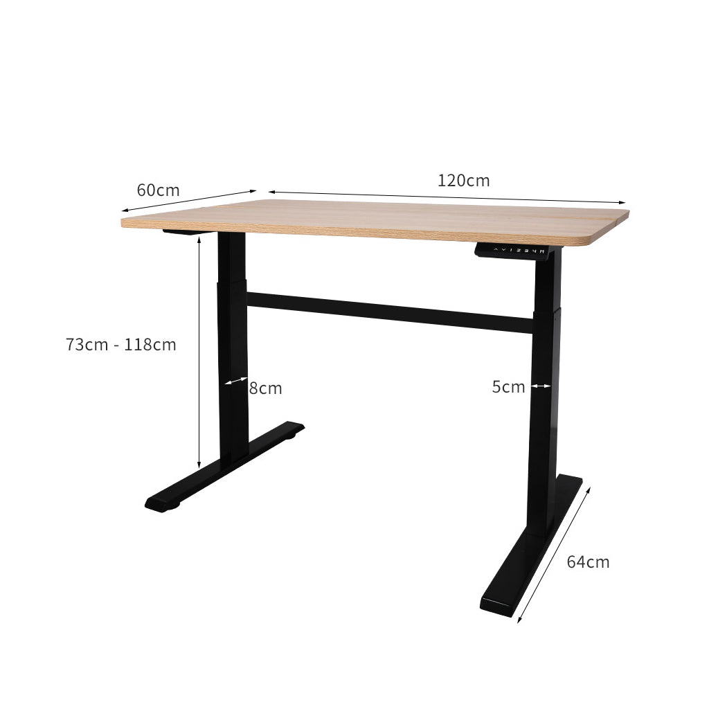 Levede Standing Desk Riser Motorised Oak-1919892936766656514