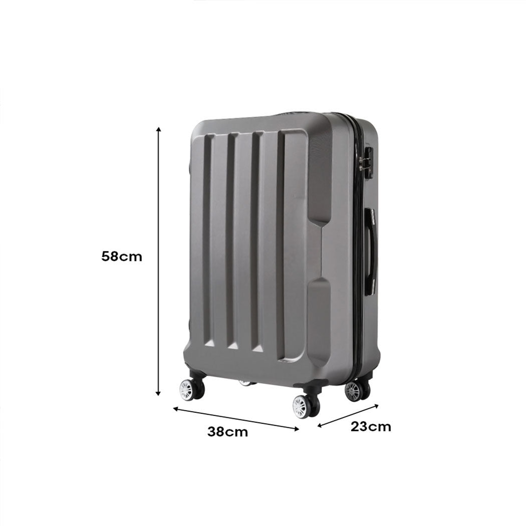 Slimbridge 20" Travel Luggage Lightweight Dark Grey 20 inch-1910112826941378562